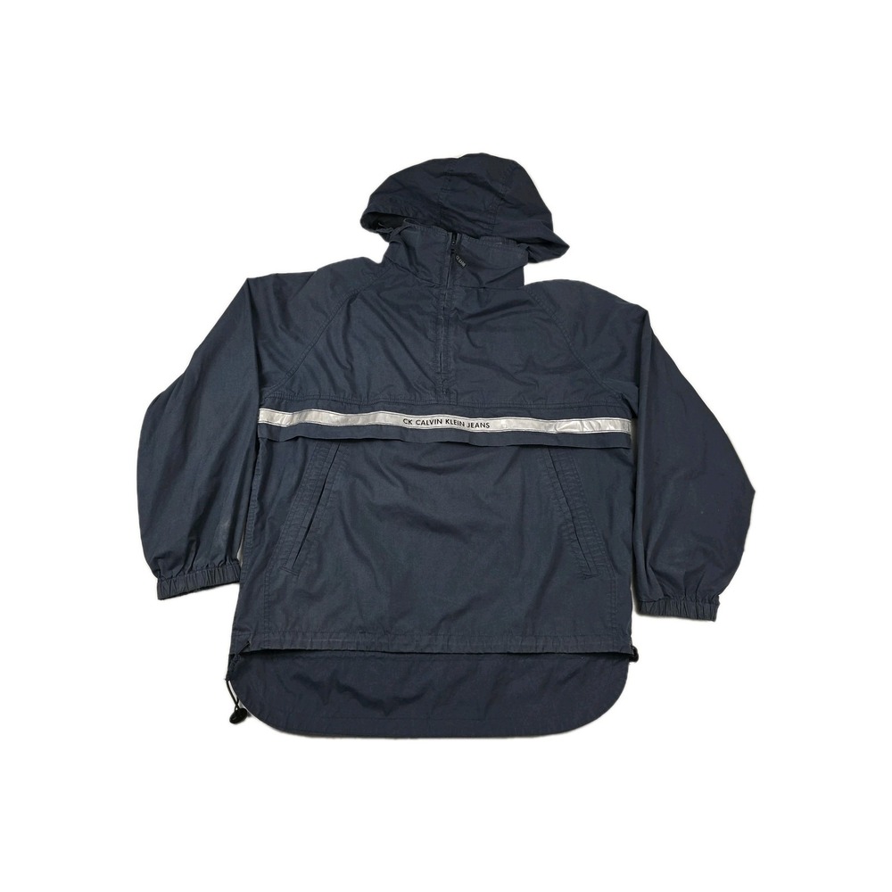 Vintage Calvin Klein Jeans Men's Size Medium 1/2 Zip Anorak Windbreaker Spellout